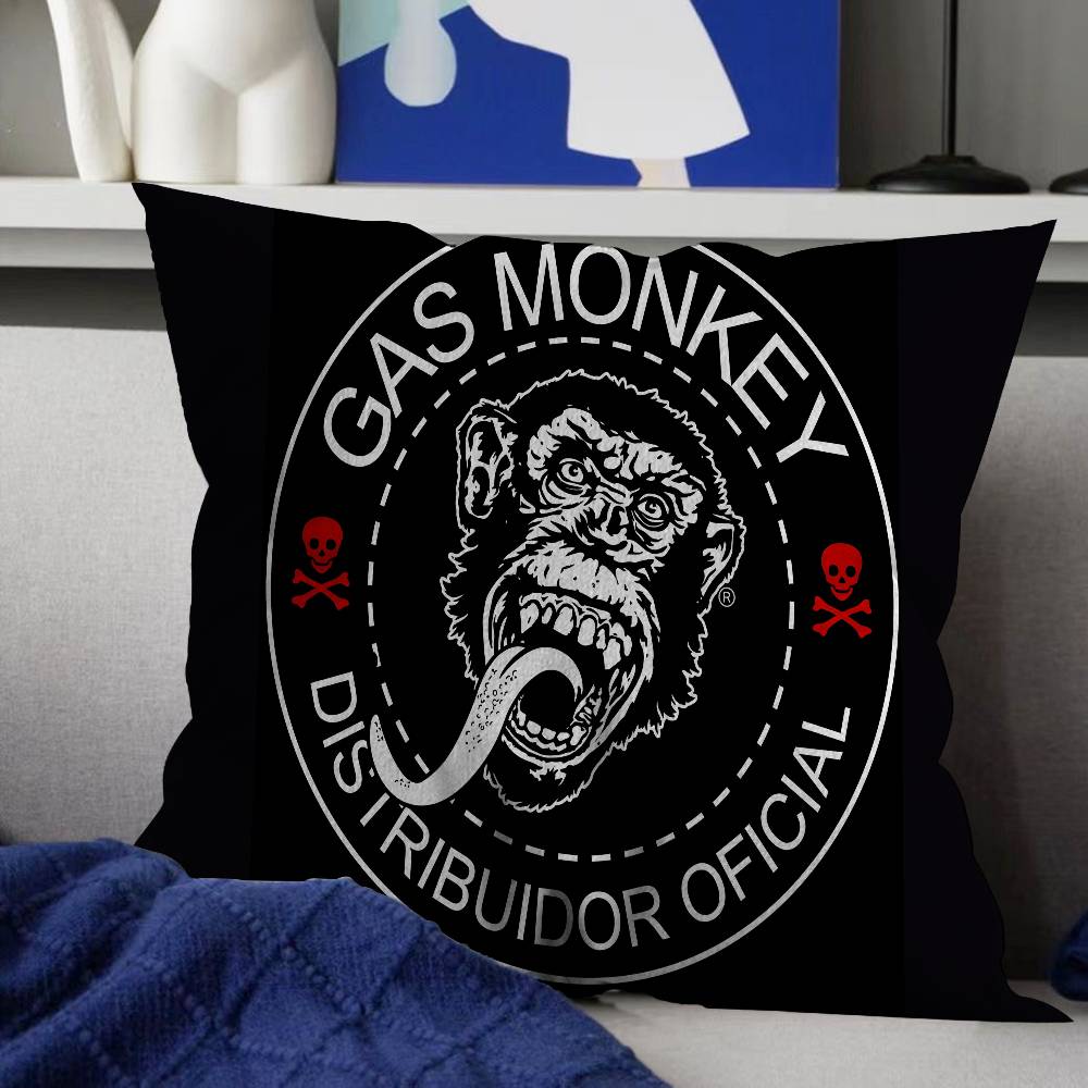 Gas Monkey Garage Logo Pillowcase toon Gift Cushion Cover Bedroom Home Sofa Chair Seat Decor pillow case