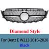 For Mercedes E-Class W213 2016-2020 Sport Front Grille Mesh Bumper Cover ABS Gloss Black AMG Style Exterior Tuning Accessories