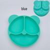 Silicone Bear Ears 3-Compartment Suction Plate for Kids