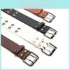 Punk Fashion Belt For Men Women With Double Row Hole For Street Style And Outings