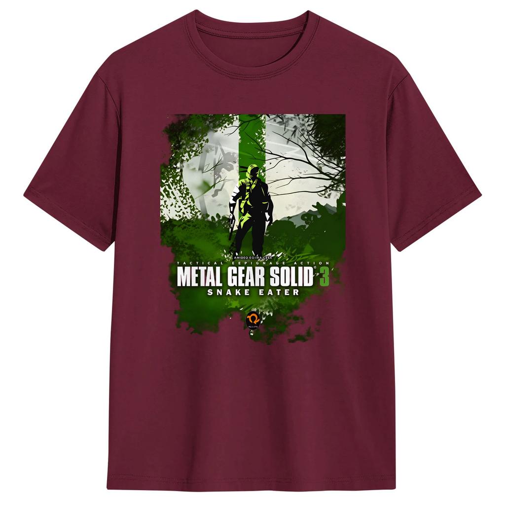 Мужские футболки Metal Gear Solid 3 Snake Eater 100% Хлопок Одежда Забавные Футболки с Коротким Рукавом с Круглым Вырезом Печатные