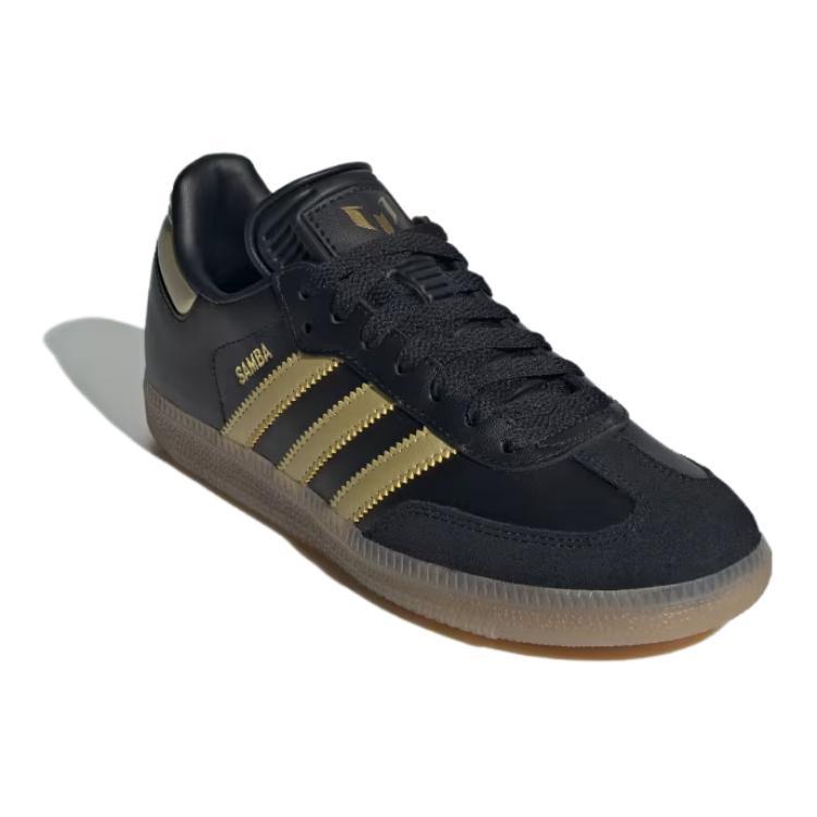 adidas Самба J 'Золотая Победа' (унисекс) Черный / Золотистый металлик / Резина Детские футбольные бутсы JH5641