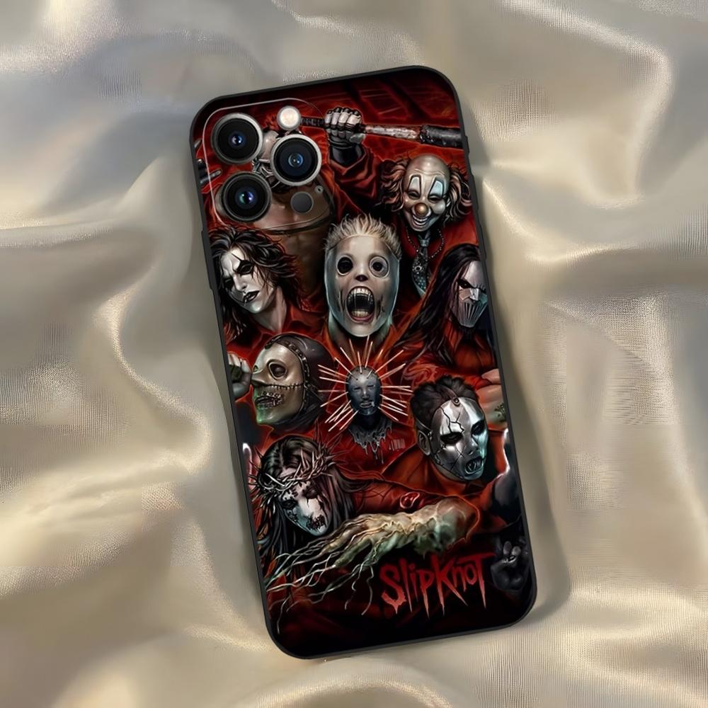 Чехол для телефона Slipknot Популярная группа для iPhone 16 15 14 13 12 11 Pro Max Xr X Xs Mini 8 Plus SE 2022 Черный Мягкий Силиконовый Чехол