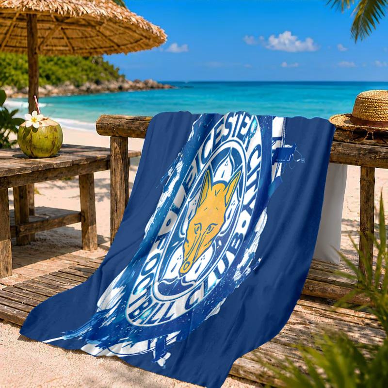 Leicester City Football Club Beach Towel Microfiber Beach Towel, Lightweight and Quick-Dry, for Summer Travel, Swimming Pool Fan Birthday Gift