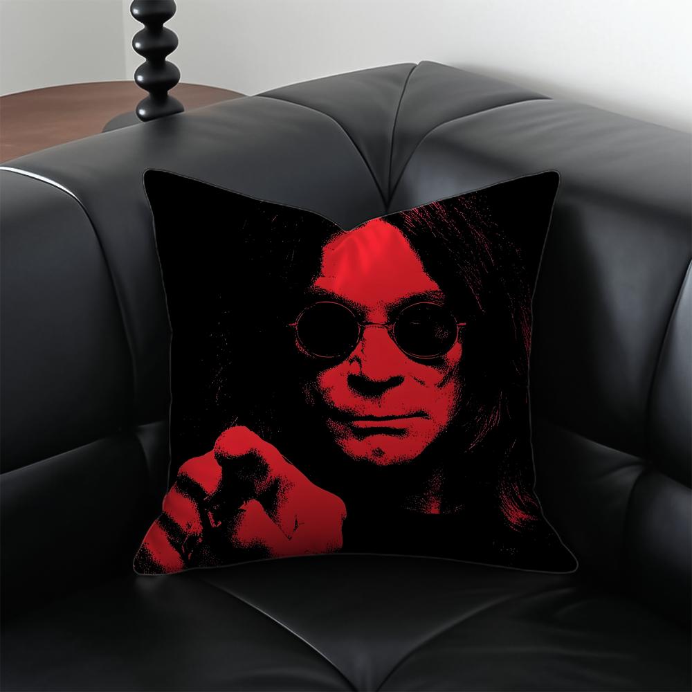 singer rock OOzzy OOsbourne Cushion Cover Pillow Case Antidustmite Invisible zipper silky plush cushion
