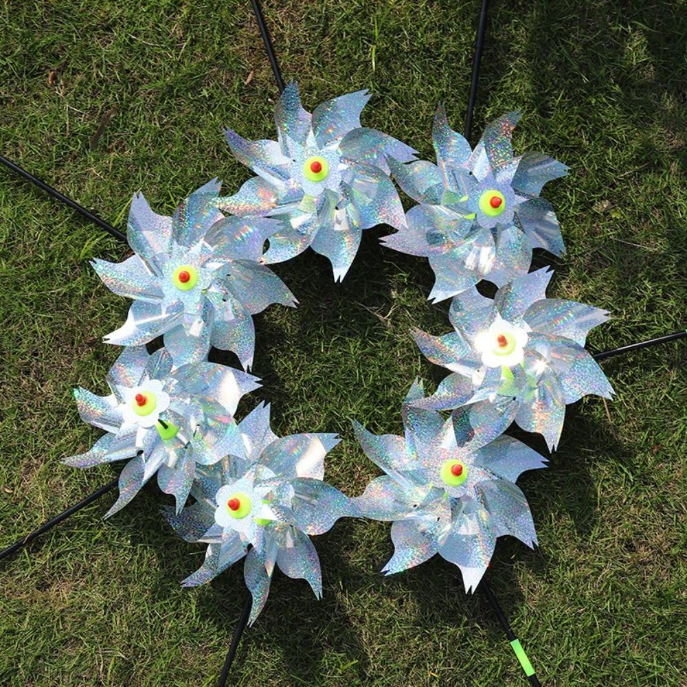 Sparkly Reflective Pinwheel Anti Birds Windmill Spinner Durable Bird Repeller Pinwheels for Garden