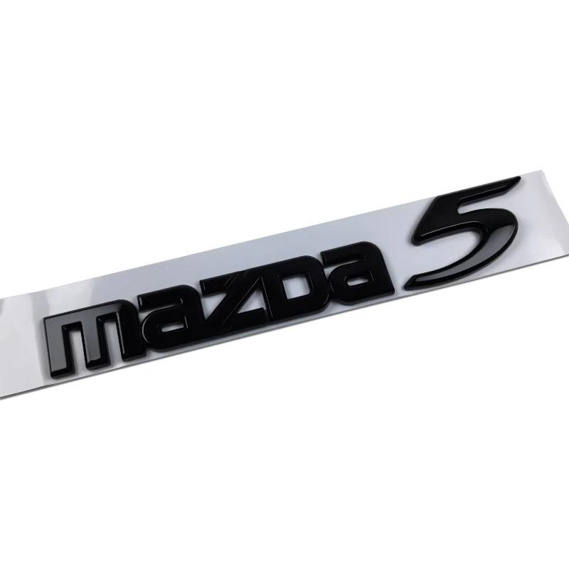 for Mazda 5 Logo Plastic 14cm Car Front Trunk Emblem Buckle Steering Wheel Badge 3D Replaced Sticker Rear Refitting Decoration k1