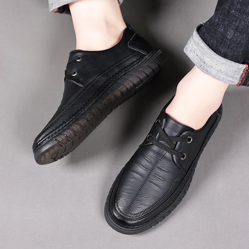 Мужская обувь из натуральной кожи, роскошные повседневные деловые мокасины, кроссовки для мужчин, тенденции 2024 года, удобная обувь для общественного отдыха