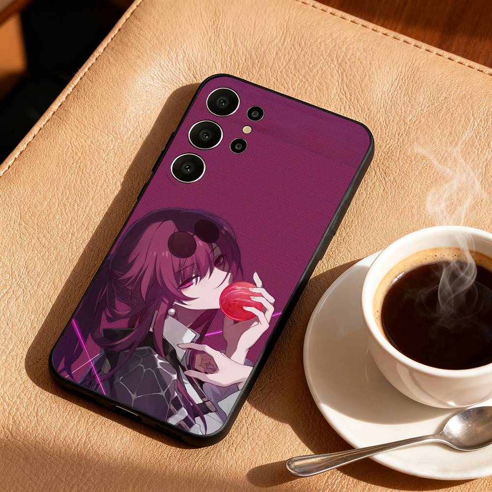 Чехол для телефона Honkai Star Rail Игра Кафка Для Samsung S26, S25, 24, 23, 22, 30, 21, 10, 9, Ultra, Plus, Lite, Черный Мягкий Чехол