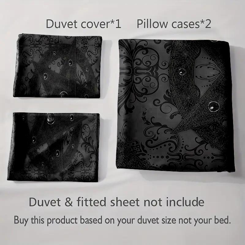 Dark, intricate, geometric. Bedding Duvet cover sets Duvet covers Pillowcases gifts (1 * Duvet Cover 2 * Pillowcases, without duvet insert)