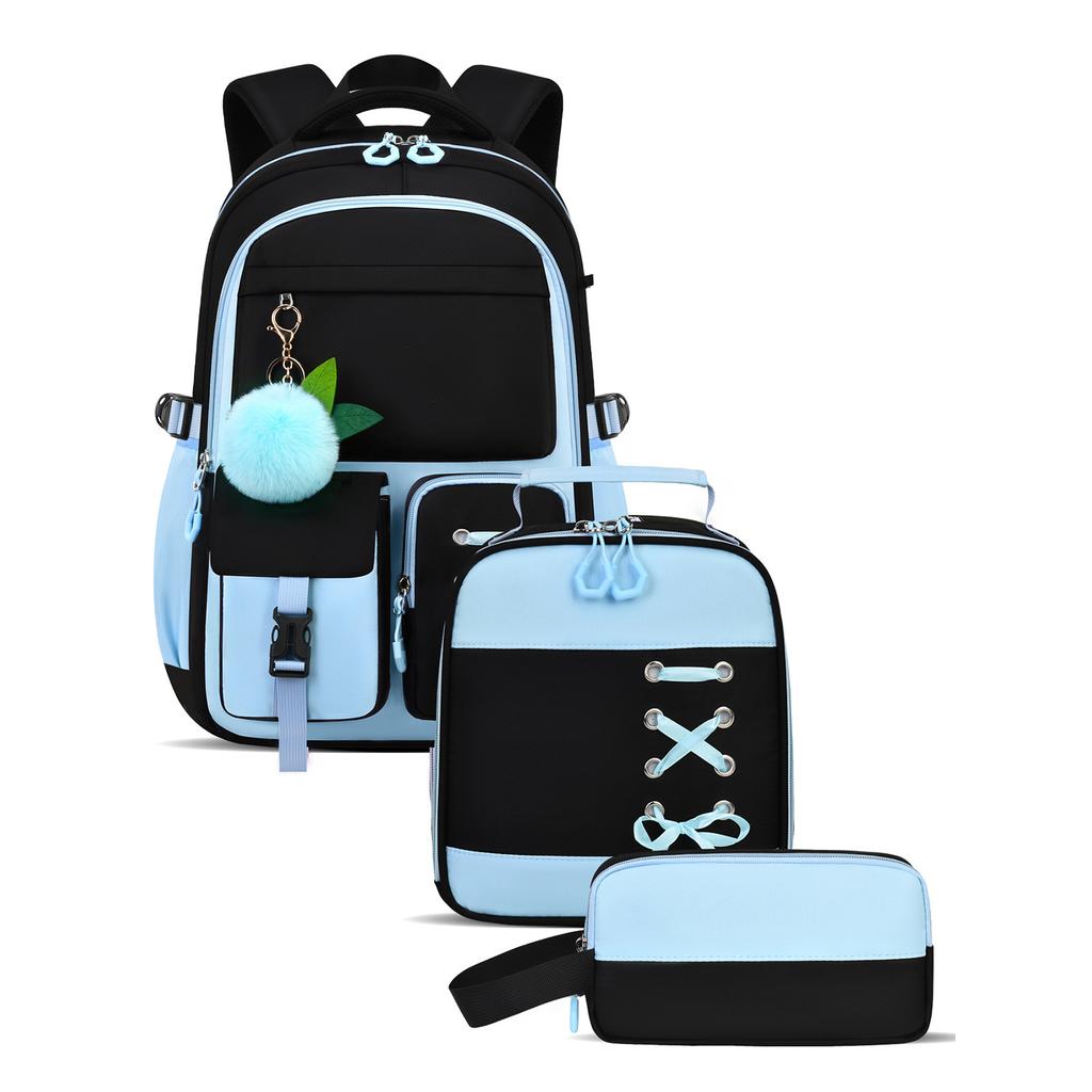 3-Piece Backpack Set Large Capacity Laptop Backpack Casual Travel Backpacks for Men Women