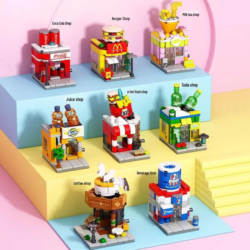 Совместимая модель LEGO Ракета Уличная сцена 6-в-1 Игрушка для детей