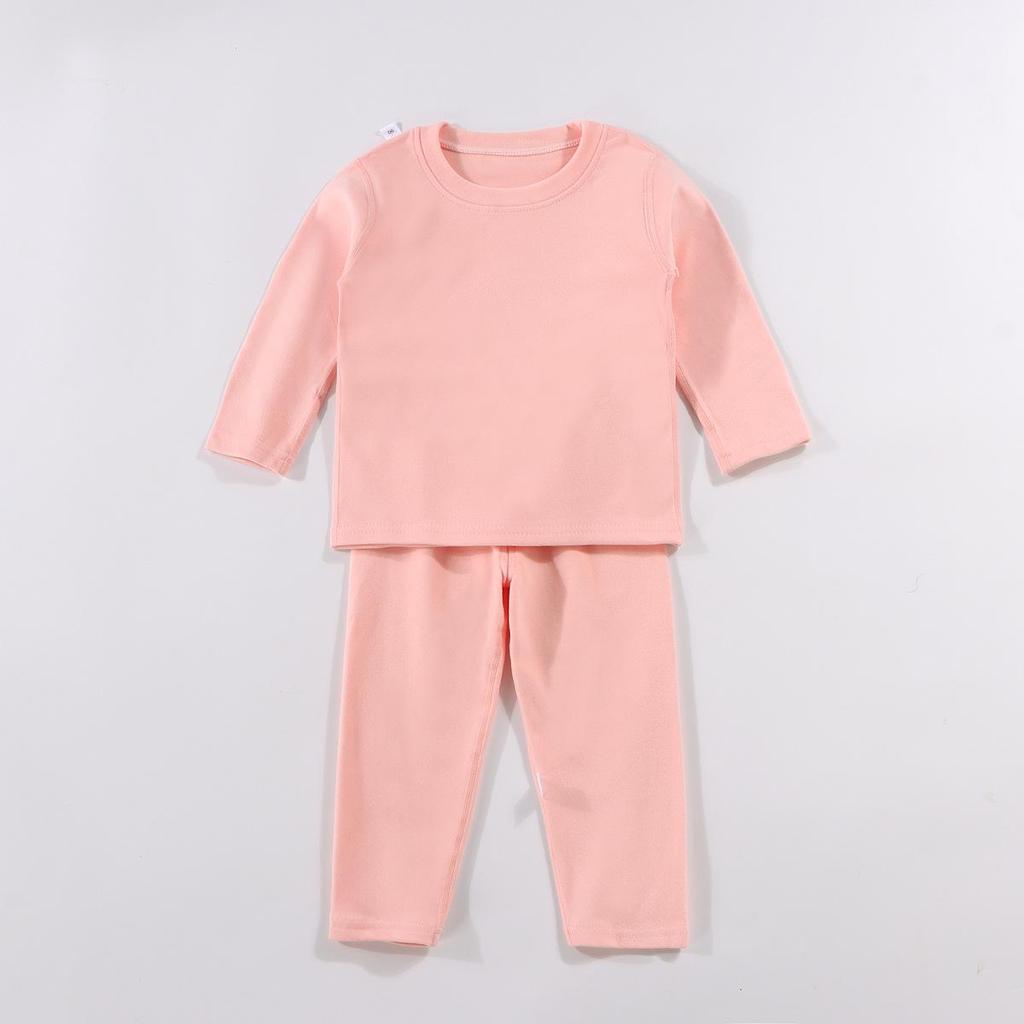 Детский бесшовный термофлисовый комплект нижнего белья - Теплая осенняя одежда для мальчиков и девочек