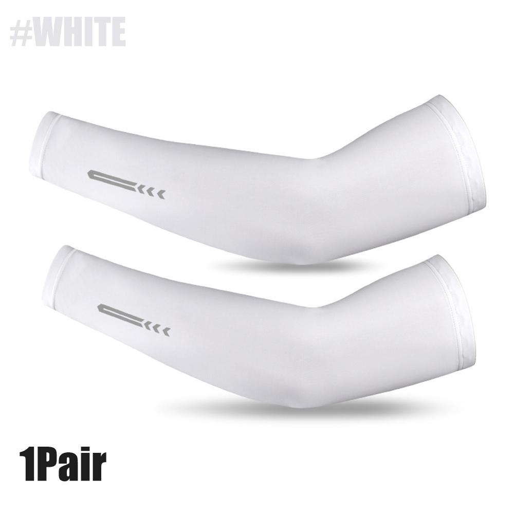 1 пара дышащих налокотников Ice Fabric с защитой от ультрафиолета для бега и охлаждения UPF 50 для фитнеса, баскетбола, спорта, велоспорта и активного отдыха