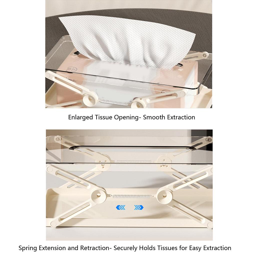 Прозрачный держатель для салфеток, пружинный диспенсер для салфеток, прозрачная настольная крышка для коробки салфеток для дома, офиса, ванной комнаты, автомобиля