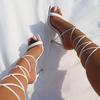 Women's High-heeled Sandals Anklet Straps Stiletto European and American Large-size Open-toe Fashion Sandals Heels
