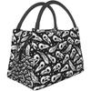 Goth Gothic Bats Lunch Box for Women Men Portable Lunch Bag Tote Bag Reusable Snack Bag for Work Picnic Camping One Size