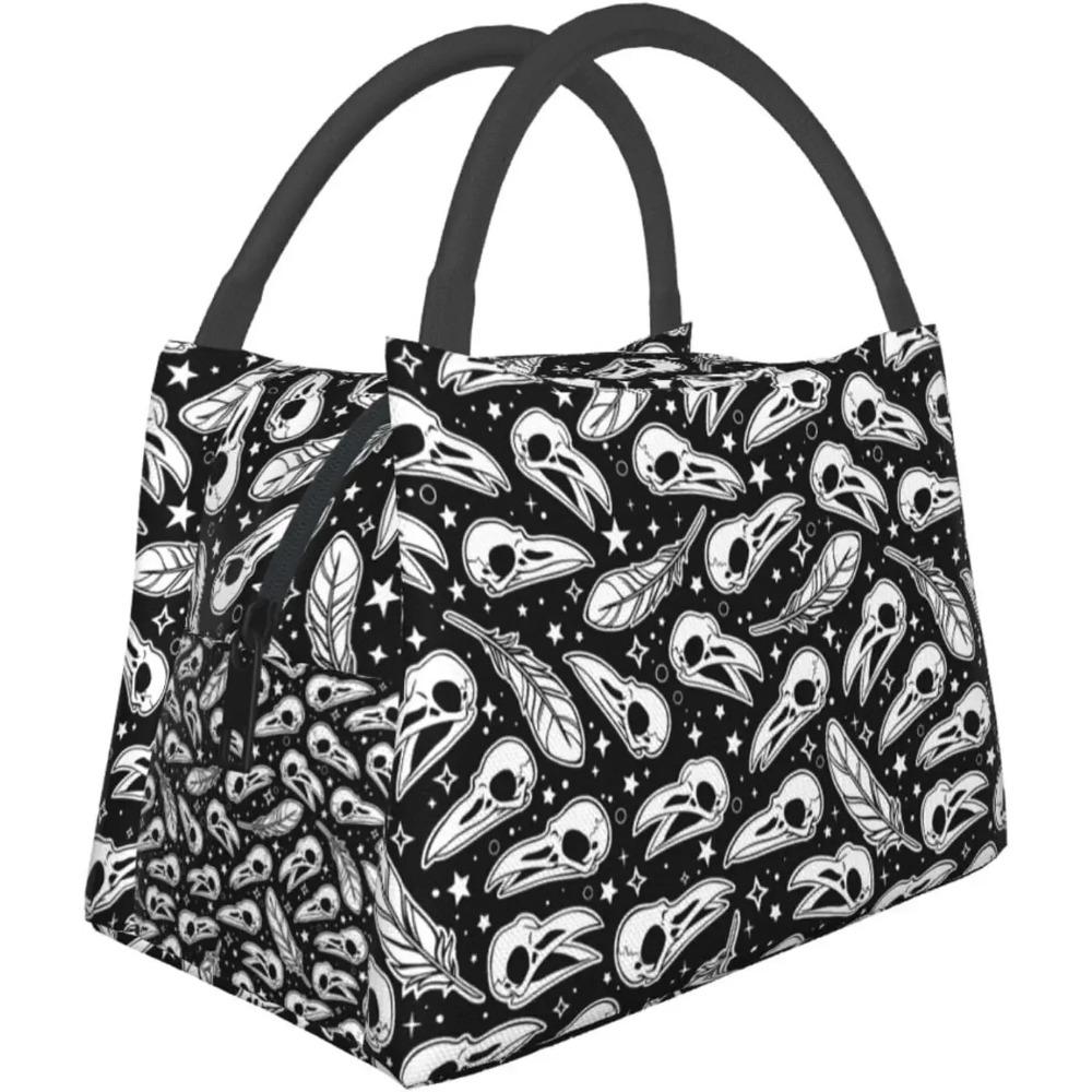 Goth Gothic Bats Lunch Box for Women Men Portable Lunch Bag Tote Bag Reusable Snack Bag for Work Picnic Camping One Size