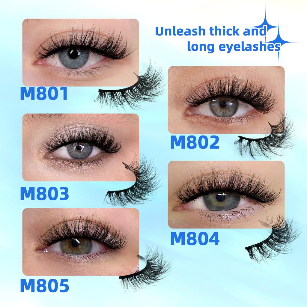 3/7 Pairs Cat Eye Lashes Soft Fluffy Faux Cils Fox Half Lashes Natural Long False Eyelashes Extension Makeup Fake Mink Eyelashes