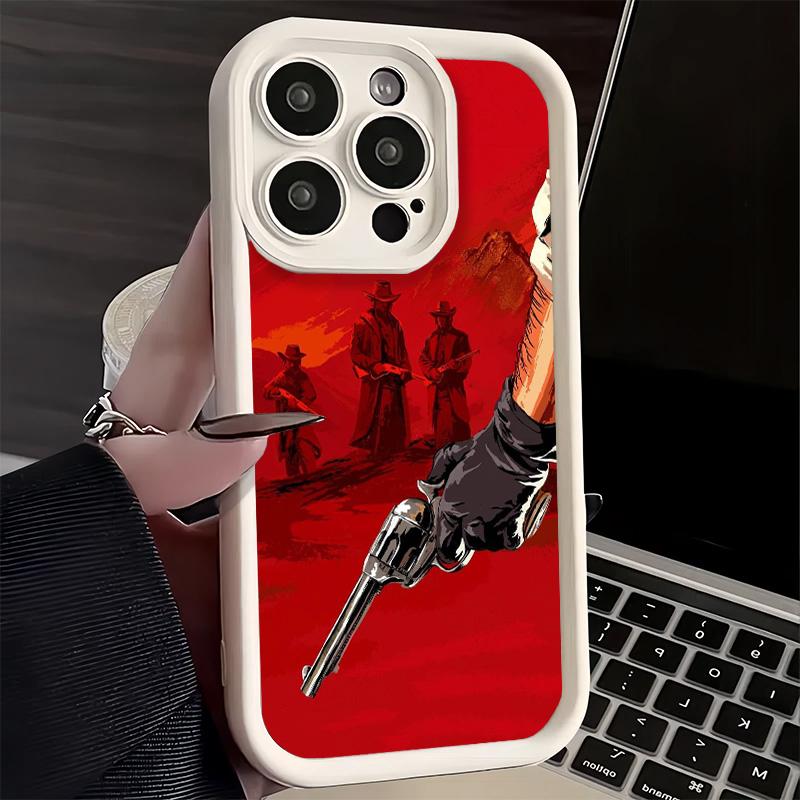 Чехол для телефона iPhone 17 Air 16E 15 16 Pro Max Red Dead R-Redemption Cover 14 Plus 13 12 Mini Мягкий Силиконовый Fundas