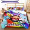 3pcs Gabby's Dollhouse2 pattern bedding set duvet cover set includes duvet cover &pillowcases, perfect all season bedroom decoration & gift