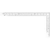 Shinwa Sokutei Curved Ruler, Thick, Wide, Same Size On Both Sides, 8 Marks, White, 30cm, 11160