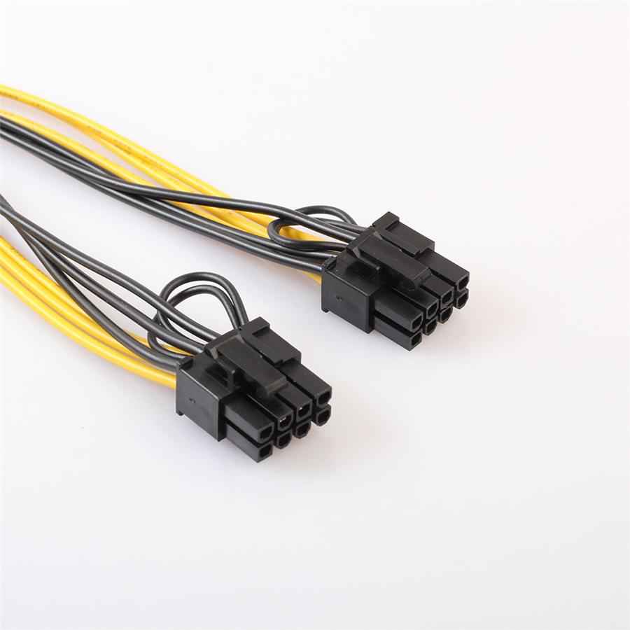 10 шт. 30 см Кабель питания PCIE PCI-E 8-контактный на 2x 8 (6 + 2) Пин адаптера видеокарты