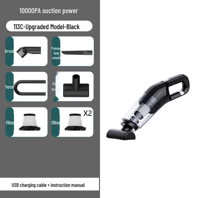 Compact, High-Power Handheld Car Vacuum Cleaner with Wireless Charging