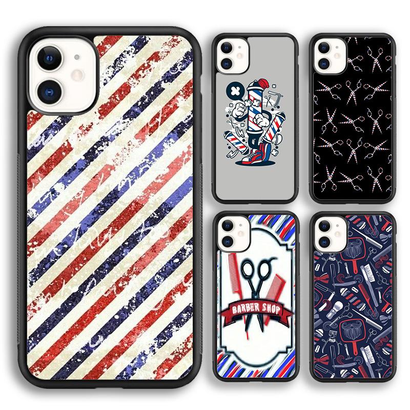 Barber Stripes Scissors Soft Phone Case For IPhone 18 17 Air 16 15 14 Max Plus 11 12 13 Pro Max Phone Cover Fundas