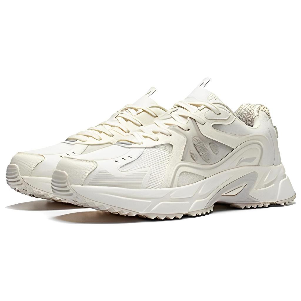 Li Ning Модные Низкие Спортивные Повседневные Кроссовки Мужские Бежевые ARLS021-3