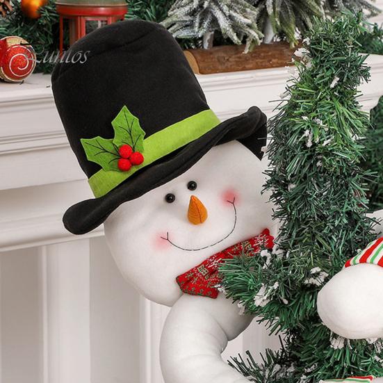 Топпер для рождественской елки, мультяшный длинный рукав, Санта-Клаус, снеговик, многоразовое праздничное украшение, украшение для рождественской елки, товары для вечеринок