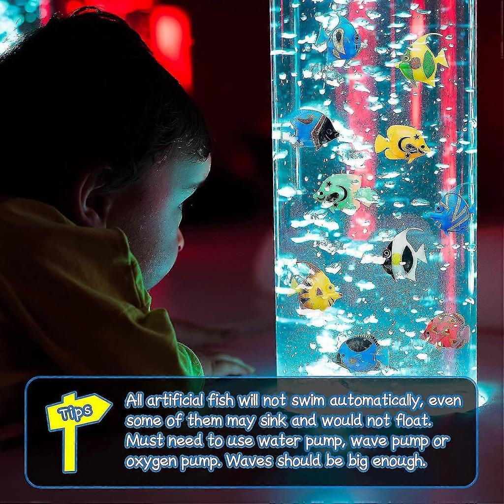 20 Pcs Artificial Moving Fish Plastic Floating Fishes High Simulation Realistic Fish Ornament Aquarium Decorations For Fish Tank (random Style)