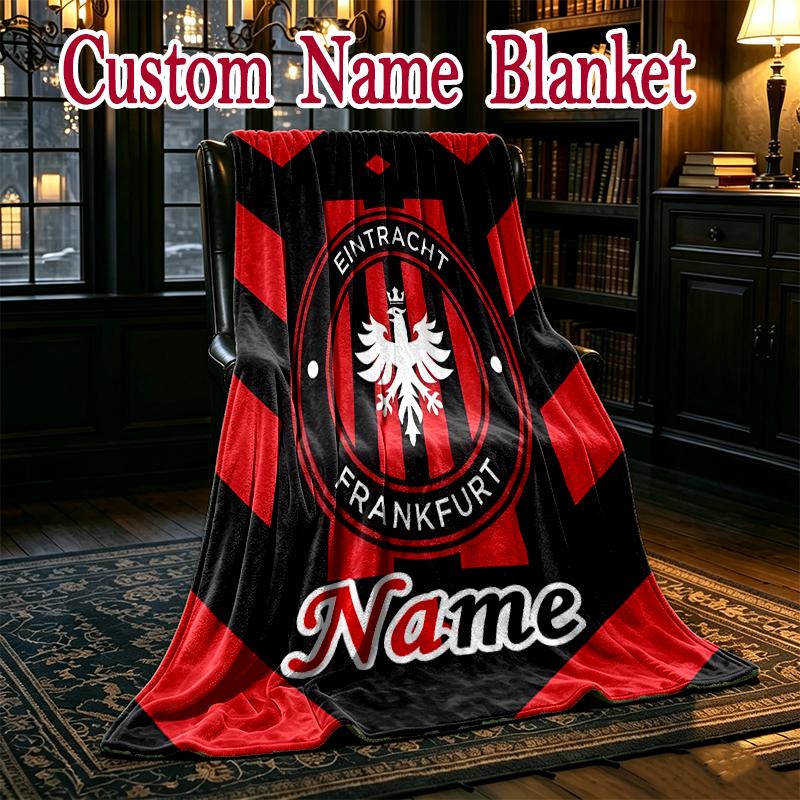 1pc Eintracht Frankfurt (1) Blanket, Home Printed Throw Blanket - Soft Blanket Gift for Family, Washable Sofa Bed Blanket