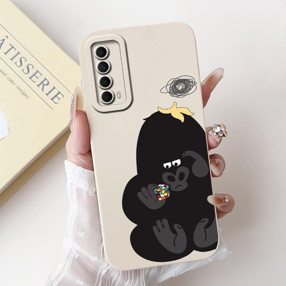 For Huawei P Smart 2021 Case Huawei Y7a PPA-LX3 PPA-LX2 PPA-LX3 Cute Panda Rabbit Soft Silicone Shockproof Phone Cases
