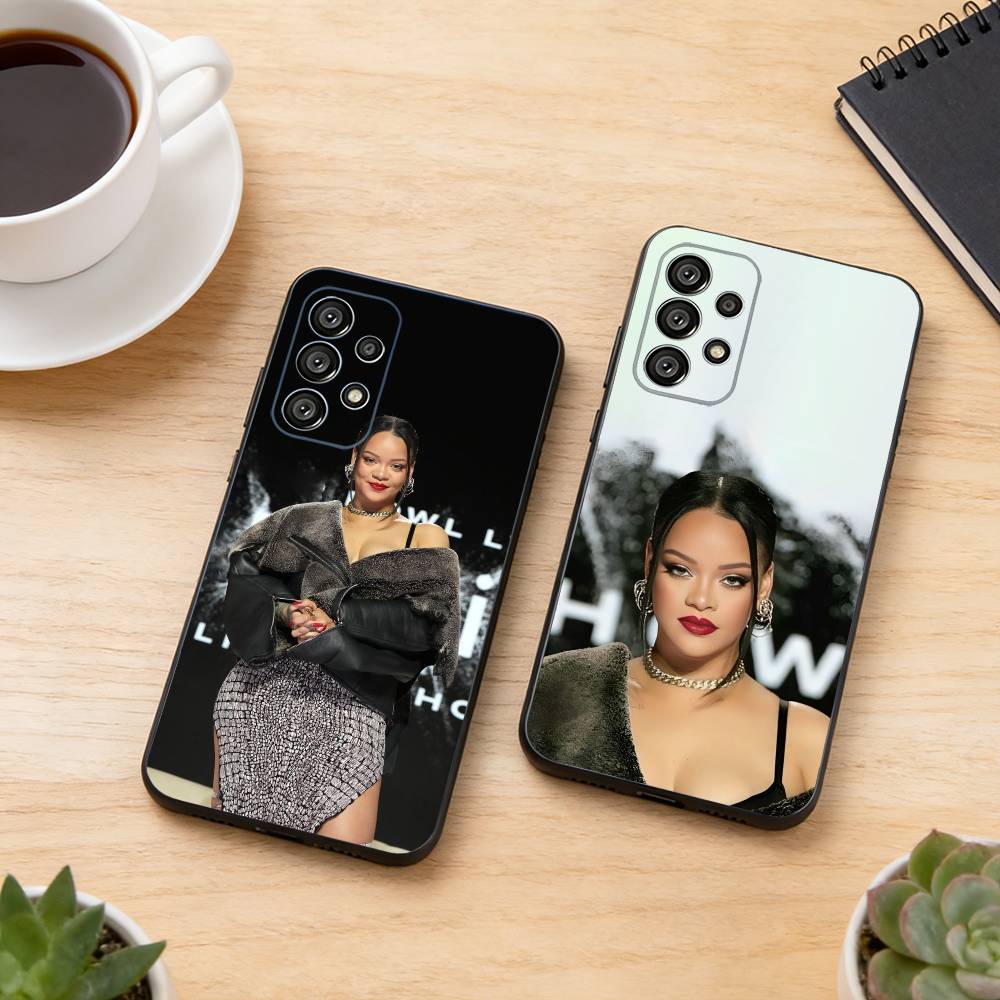 Горячий чехол для телефона S-певицы R-Рианны для Samsung S25,S24,S21,S22,S23,S30,Ultra,S20,Plus,Fe,Lite,Note,10,Черная крышка
