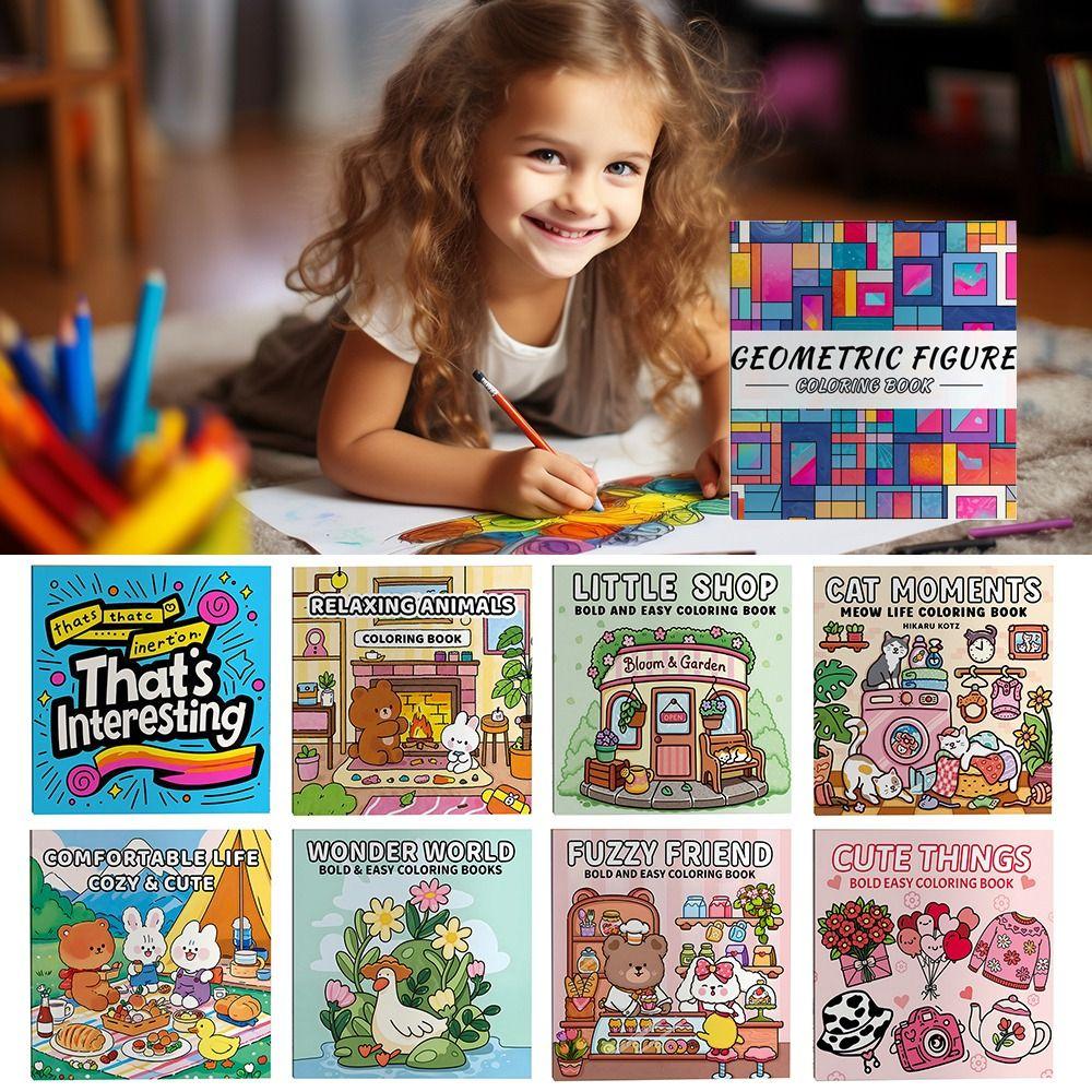 Stress Relief Graffiti Painting Book Cartoon Paperback Montessori Drawing Toy for Adults And Teens