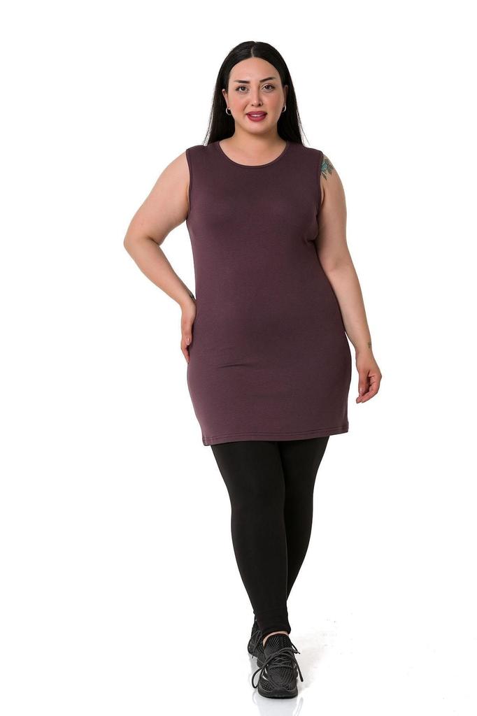 Женское стильное боди большого размера плюс размер с круглым вырезом на толстых бретелях из вискозы, длинное боди из норки