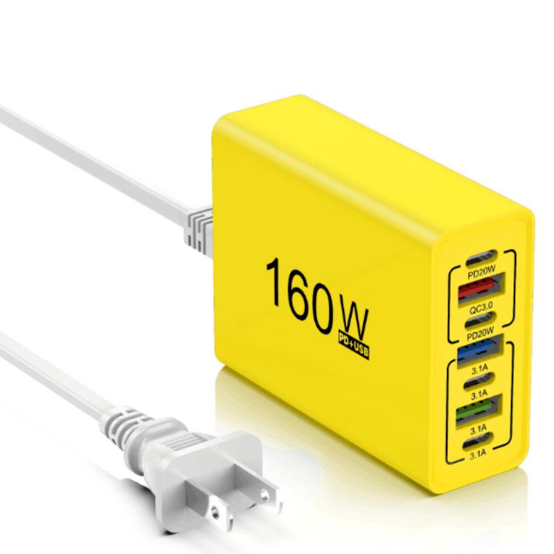 Умный настольный USB-хаб с 7 портами, быстрой зарядкой, кабелем и сетевым фильтром Type-C
