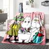 Moomin Theme Printed Blanket - Perfect for Couch, Bed, Travel & Outdoor Use | Machine Washable, Cozy & Durable.