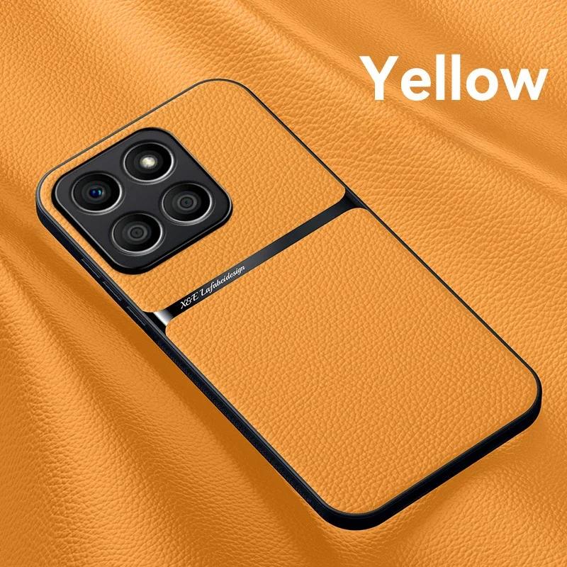 Однотонный магнитный чехол из искусственной кожи для Honor 200 Smart X7C X6b X8b Защитная крышка Жесткая задняя крышка Capa Shell Coque Fundas