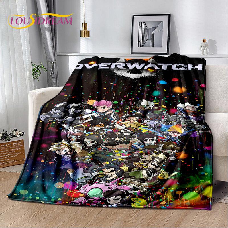 Мягкое плюшевое одеяло Overwatch Gamer DVA Reaper, фланелевое одеяло, плед для гостиной, спальни, кровати, дивана, пикника, ребенка 3D
