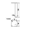 NS45 leg, textured black, 120mm