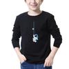 Spring and Autumn Round Neck Astronaut Pattern 3D Printed Top Fashionable Casual Long Sleeved Children's Boy T-shirts