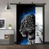3D наклейка на шкаф, входная дверь, черный щенок лабрадора, виниловая, водостойкая, самоклеящаяся, настенная наклейка на дверь, декор для дома