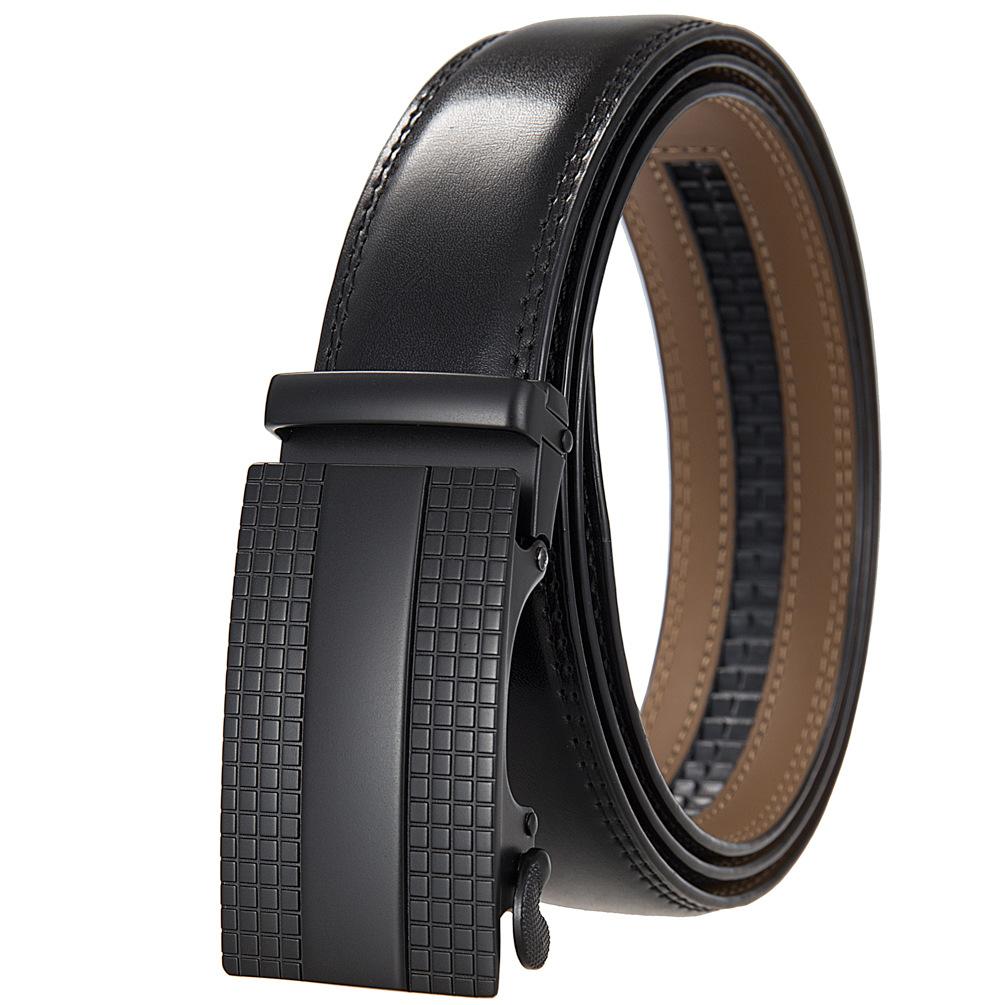 1 шт. Модный деловой ремень, ремень для мужчин, двухслойный ремень, ремень с автоматической пряжкой Ly36-35653-1