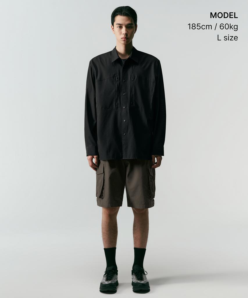 MUSINSA STANDARD [City Leisure] Airy Dot Utility Shirt [Black]