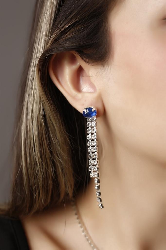 Женские модные посеребренные серьги с висячими камнями для приглашения на свадьбу, помолвку, вечернее платье