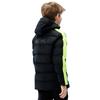 Kelme Kids' Winter Cotton Sports Jacket, Soccer Training Jersey, Warm and Thick, Short Version A, Black, Size 130