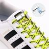 NO.8 No Tie Shoe Laces Elastic Metal Lock Magnetic Shoelaces Flat Letter Printing Easy Installation Lazy Shoelace Fast On And Off