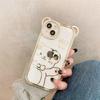 Милый мультяшный блестящий чехол с медвежьими ушками для Iphone 13 12 11 14 Pro Max Xs X 7 8 14 Plus, прозрачная задняя крышка телефона